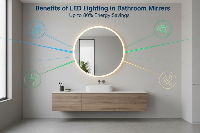 조명이 있는 욕실 거울