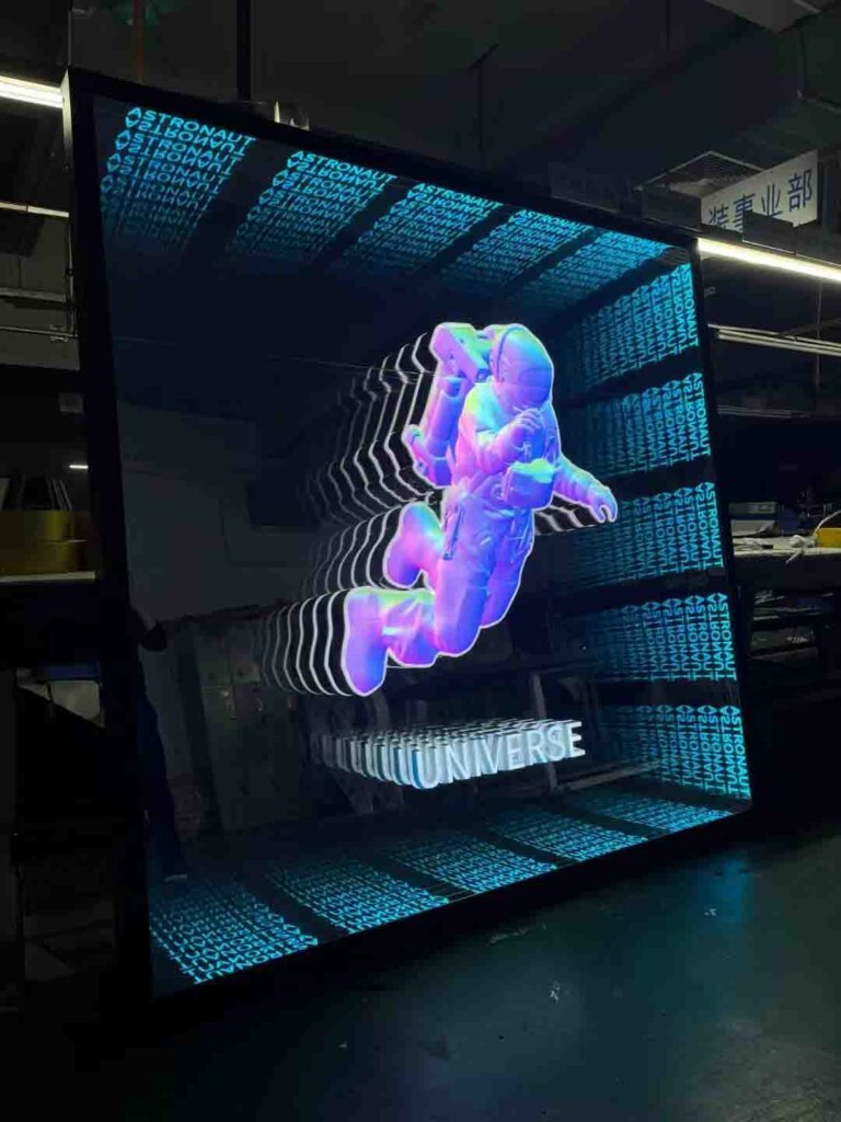 pantalla de espejo infinito comercial