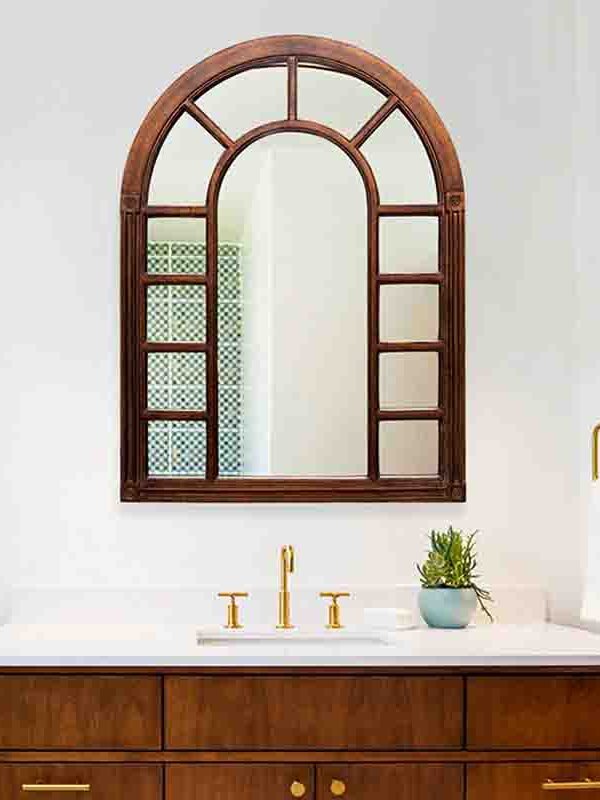 miroir à LED 1 (14) cadre en bois avec miroir