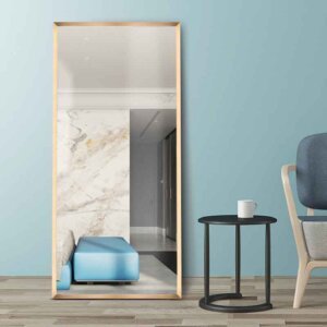 gold rectangular mirror