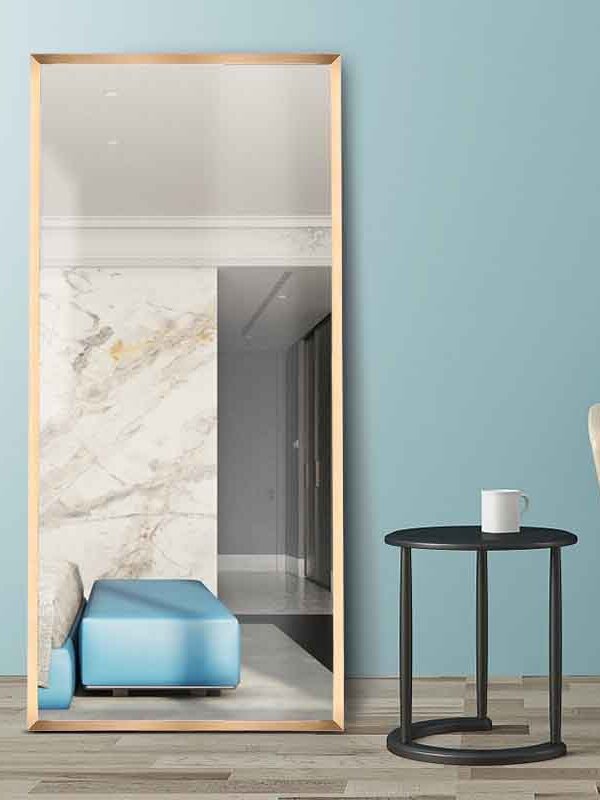 led mirror 1 (24) gold rectangular mirror