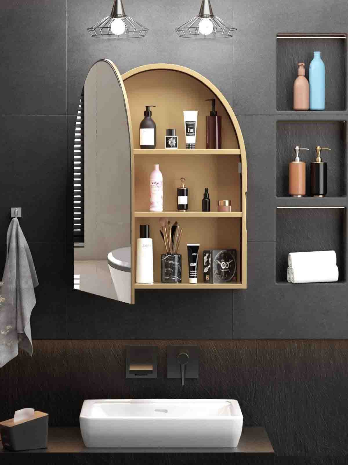 armário de medicamentos arqueado