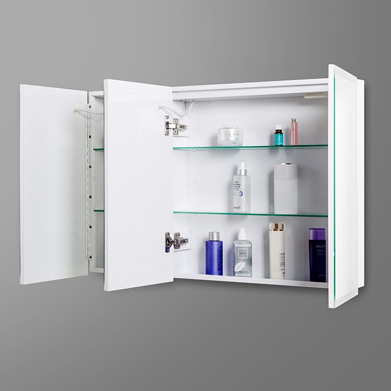 Specchio per il bagno con ripostiglio