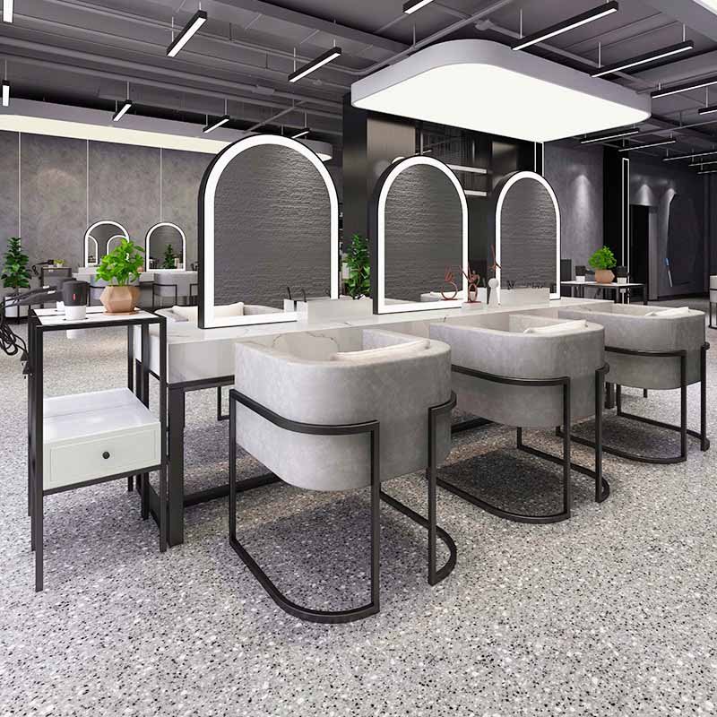 자유 서 있는 미용실 거울