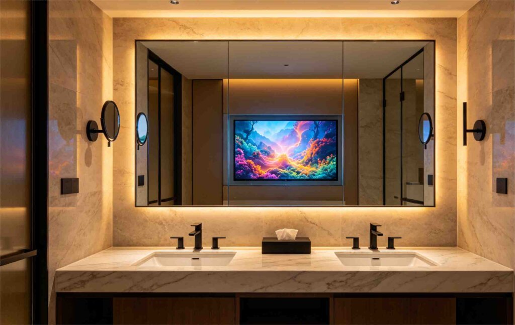 hidden tv mirror glass wholesale