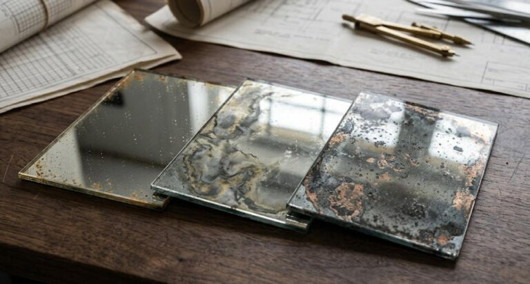 miroir ancien en machine vs fait main